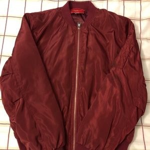 Maroon Bomber Jacket
